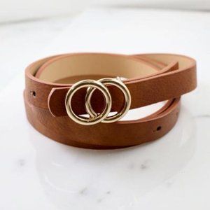 Double O Thin Belt - Brown